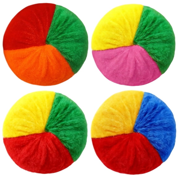 4 Pack Juggling Balls Set, Multi-Color Soft Fabric Shell with Filling, Professional Kit for Beginners, Random Color