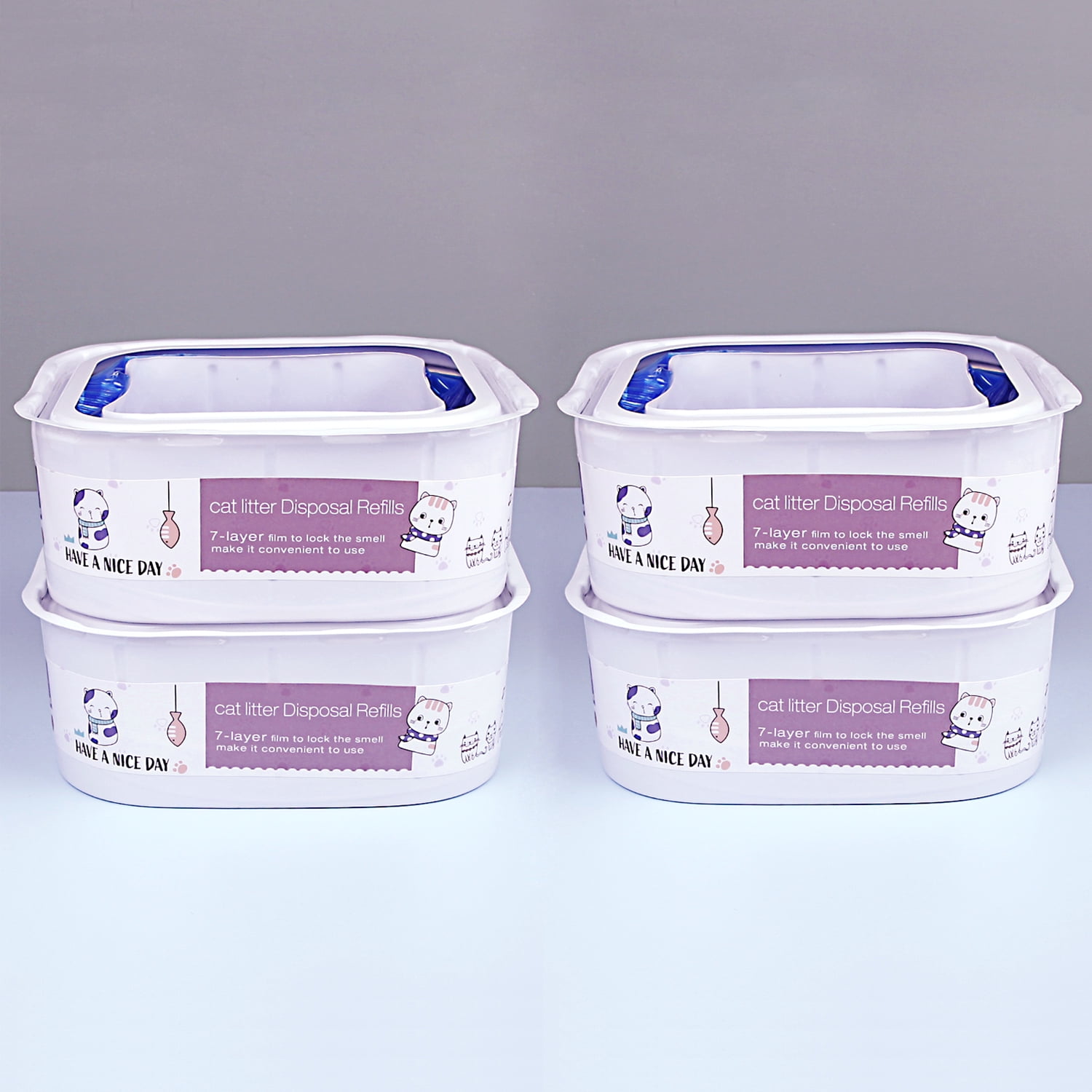 4Pack Jumbo Cat Litter Refill Cartridges Refill Bags Jumbo Cat Litter