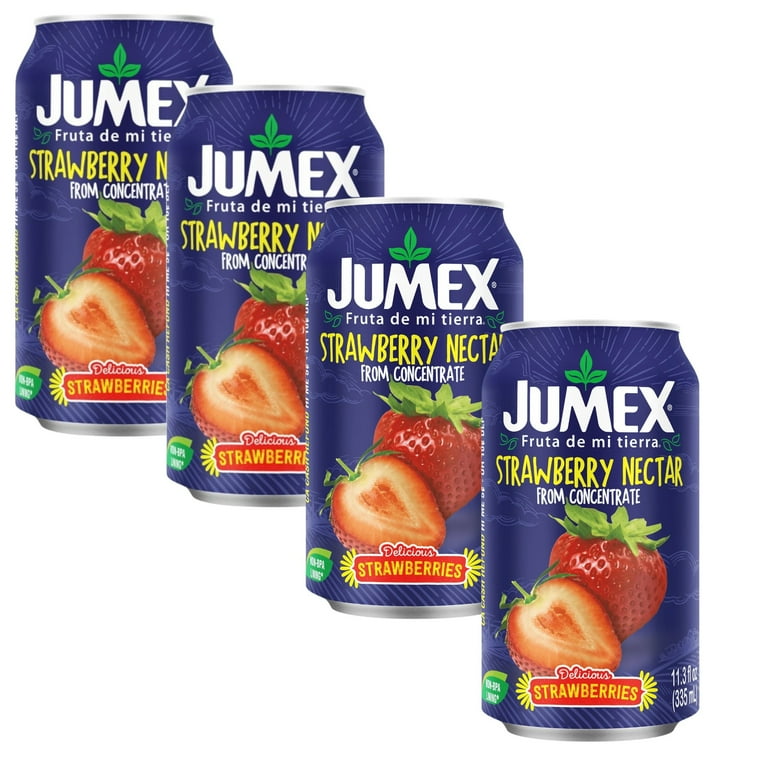 Jumex Strawberry Nectar Beverage, From Concentrate, 4 Pack, 11.3