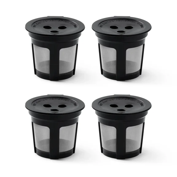 4 Pack K Cup Reusable Pods , Reusable K Pod Permanent K Cups Filters Coffee Accessories Compatible with Ninja Coffee Maker Filter Ninja CFP201&CFP301 DualBrew