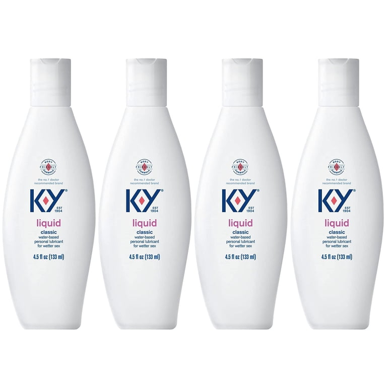 4 Pack K-Y Liquid Personal Lubricant 4.5 oz Each - Walmart.com