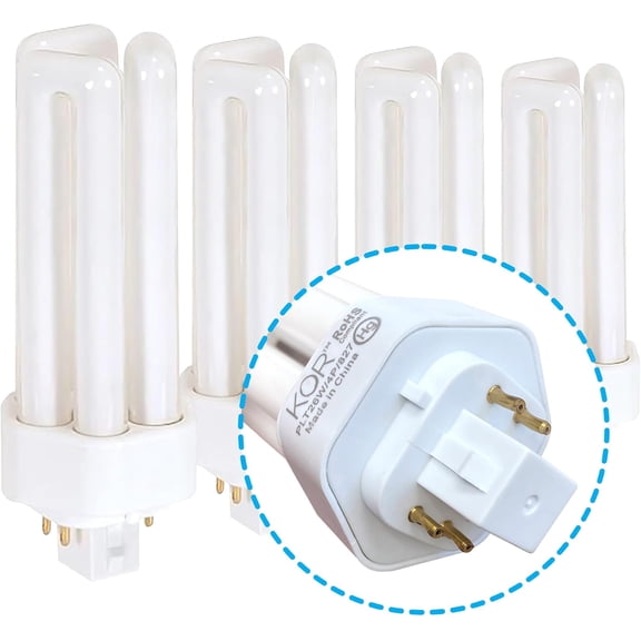 (4 Pack) K20788 - PL26W/3U/4P/841 - Compact Fluorescent Plug-in - T4 - Triple Tube - 26 Watt - 4-Pin (GX24q-3) - 4,100 Kelvin (Cool White)