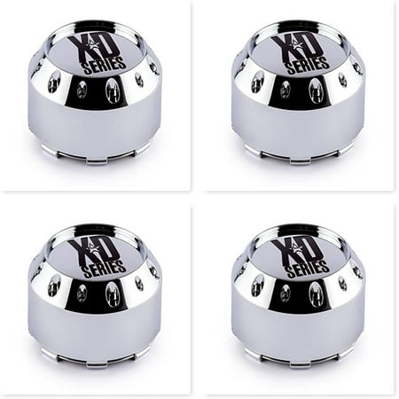 4 Pack KMC XD Series 464K106 Chrome Wheel Center Cap 6 Lug
