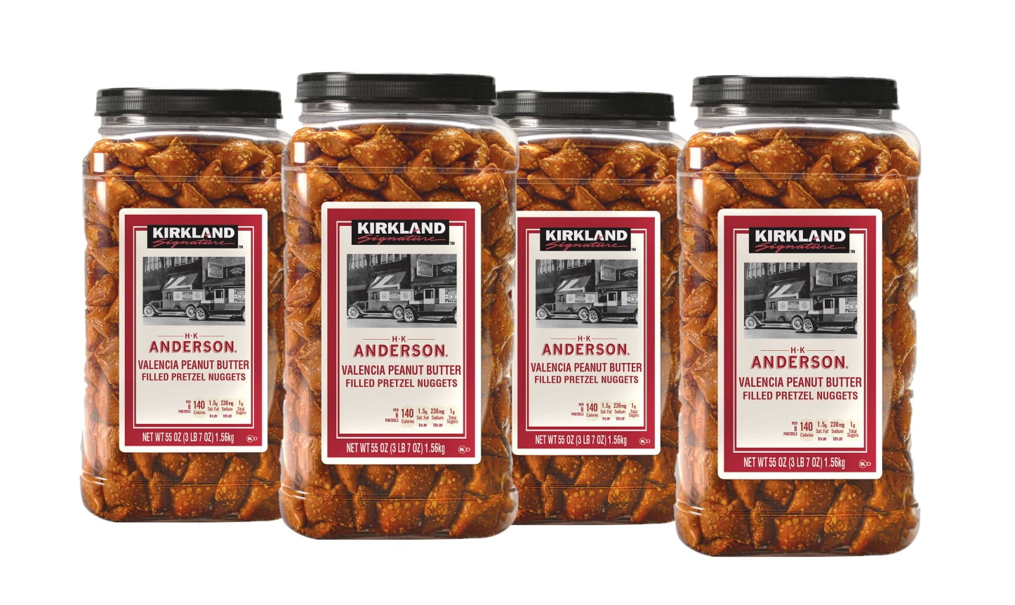 4 Pack |  KS Peanut Butter Filled Pretzel Nuggets, 55 oz