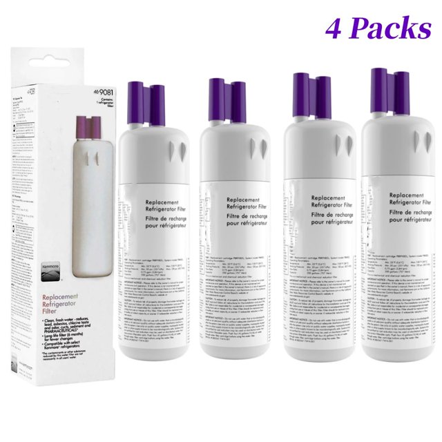 4 Pack Kenmore 9081 Refrigerator Water Filter