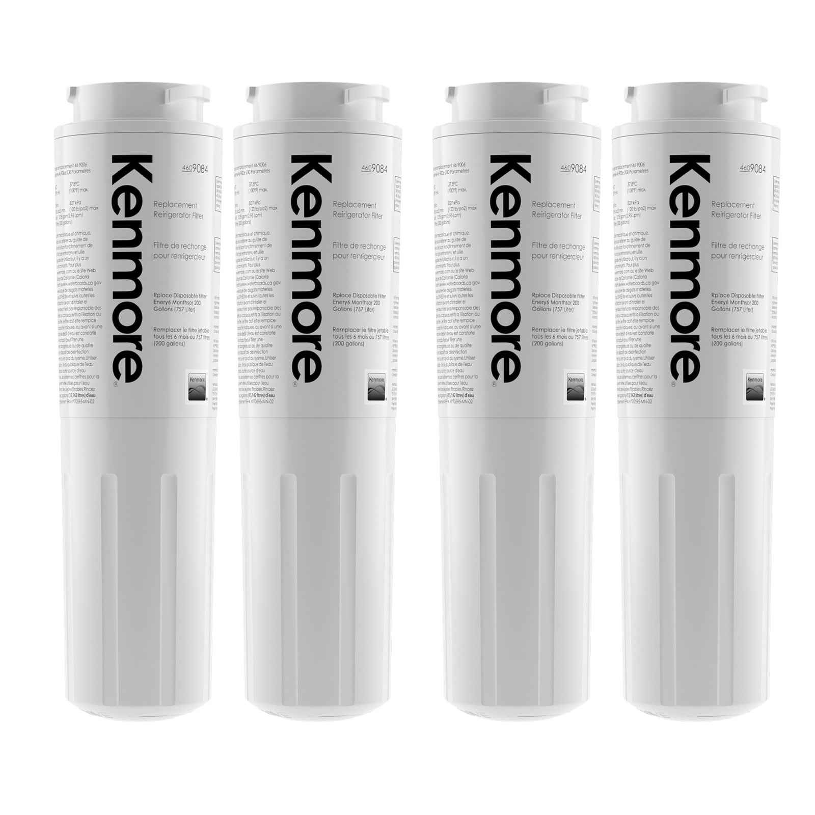 4 Pack Kenmore 9084 Refrigerator Water Filter Replacement Compatible with 469084 469005, 469005