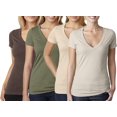thumbnail image 1 of 4 Pack Kennedy Todd Women's Deep V_Neck T-shirt, 1 of 1