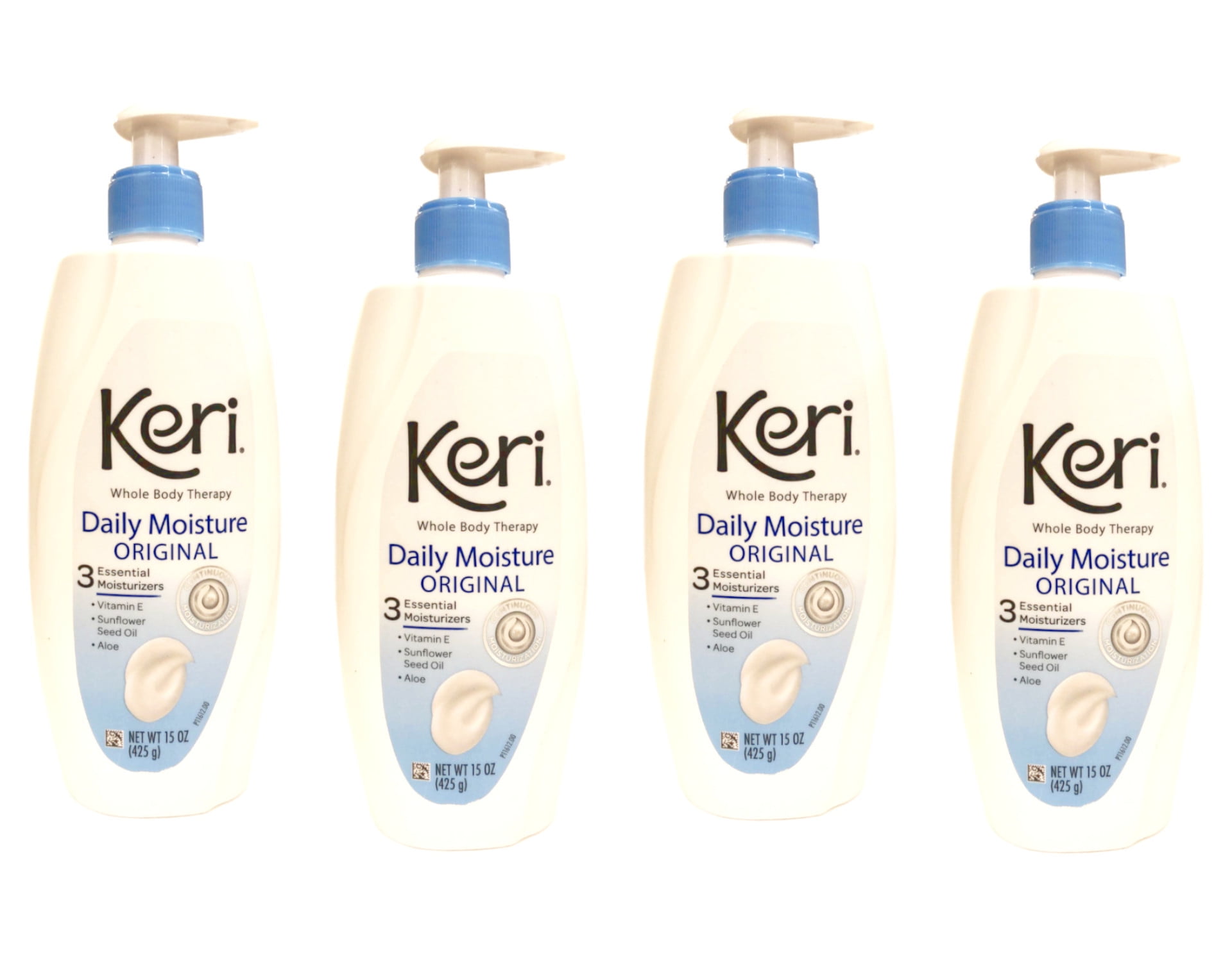 4 Pack Keri Original Dry Skin Therapy Lotion Continuous Moisturization