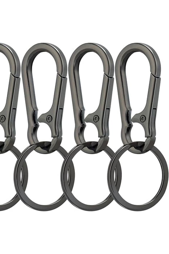 4 Pack Key Chain Hooks with Key Rings Holder, Metal Key Organizer for Car Home Keys Men Women