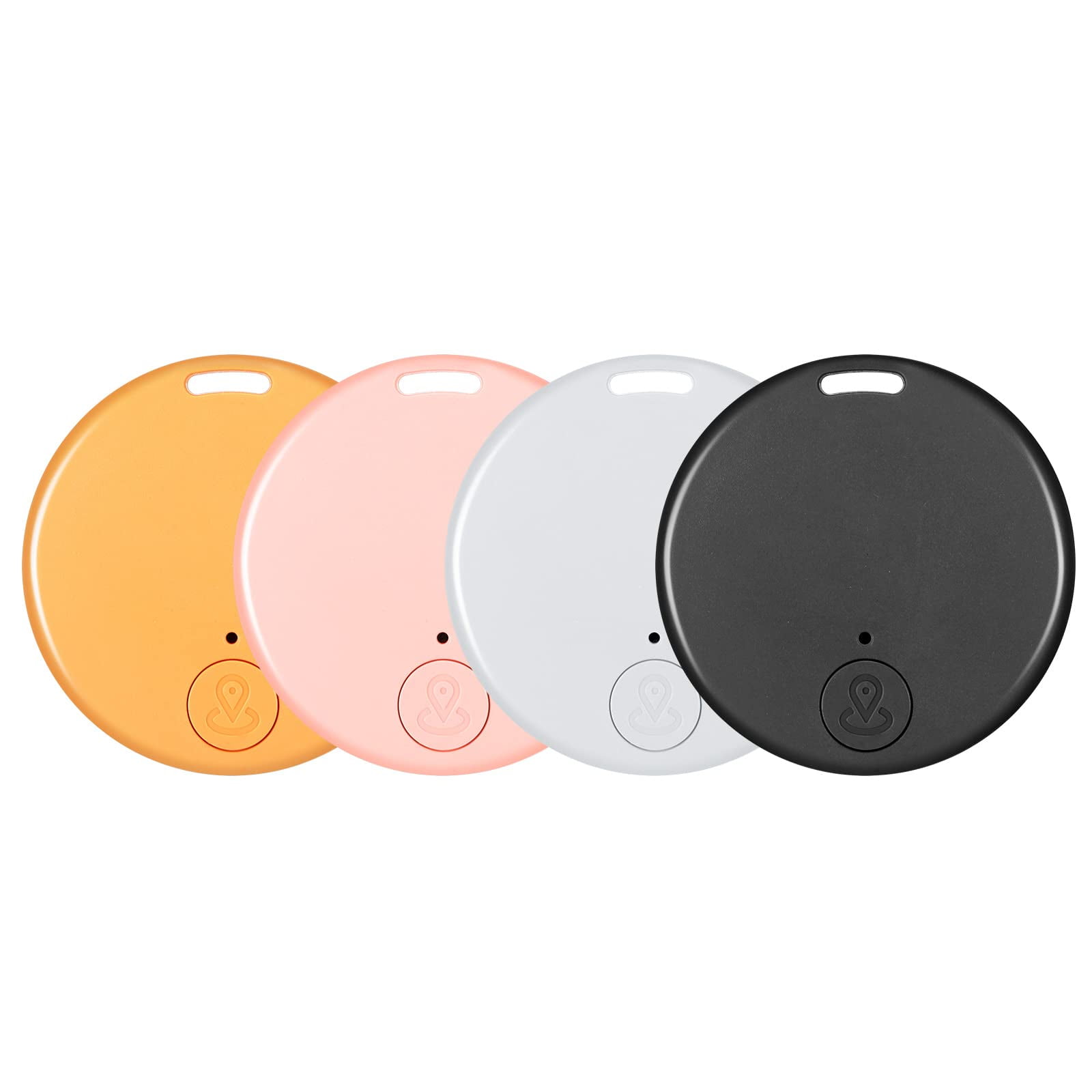 4 Pack Key Finder Circular Smart Keychain Tracker Item Key Fob Locator Wireless Tracking Devices with 6 Months Replaceable Battery for Car Keys Wallets Phones Bags and Pets, 4 Colors