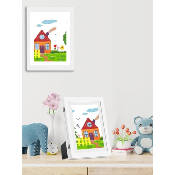 4 Pack Kids Art Frames, Artwork Picture Frames Changeable with Stand, Front Opening Picture Display Frames Holds 100 Paper Pcs, Artwork Display Storage Frames for Children, Desk, Home and
