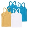 thumbnail image 1 of 4 Pack Kids Girls Classic Solid Camisole Undershirts for Girls Breathable Cotton Soft Tank Tops Summer Lightweight Cute Shirt, 1 of 2