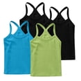 thumbnail image 1 of 4 Pack Kids Girls Classic Solid Camisole Undershirts for Girls Breathable Cotton Soft Tank Tops Summer Lightweight Cute Shirt, 1 of 2