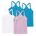thumbnail image 1 of 4 Pack Kids Girls Classic Solid Camisole Undershirts for Girls Breathable Cotton Soft Tank Tops Summer Lightweight Cute Shirt, 1 of 2