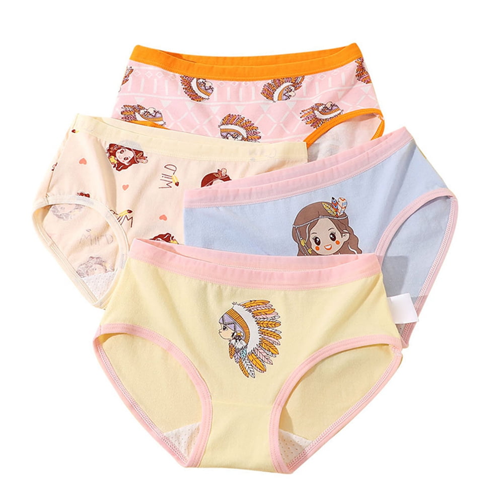 4pcs/Pack PAW Patrol Kid Girls Underwear Infant Cotton Panty Underpants  Kids Panties Girls Innerwear Brief Cartoon Pattern Pure Cotton Cute  Underwear