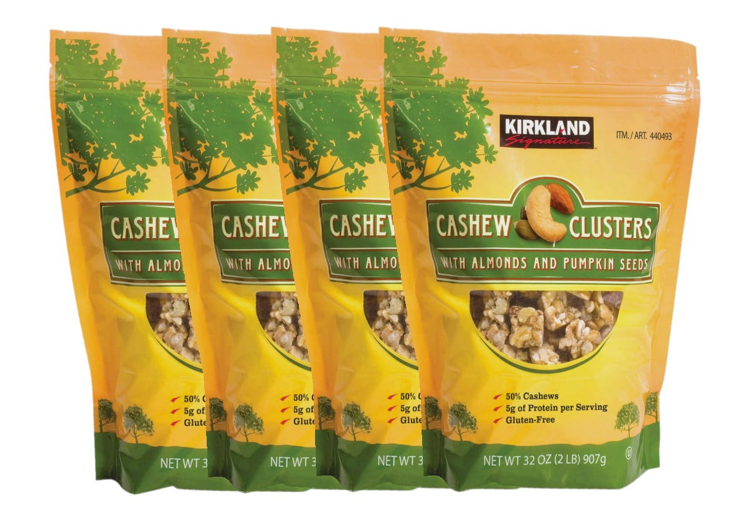 Kirkland Signature 4 Pack Cashew Clusters with Almonds and Pumpkin Kirkland Signature 4 Pack Cashew Clusters with Almonds and Pumpkin