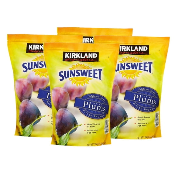 4 Pack | Kirkland Signature Sunsweet Whole Dried Plums, 3.5 lbs