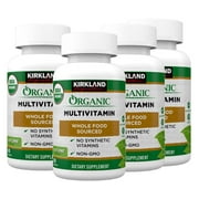 4 Pack | Kirkland Signature USDA Organic Multivitamin, 80 Coated Tablets