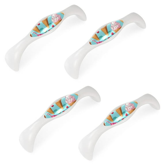 4 Pack Kitchen Cabinet Handles Modern Drawer Pulls Cabinet Hardware Handle Pull Ice Cream Drawer Handles