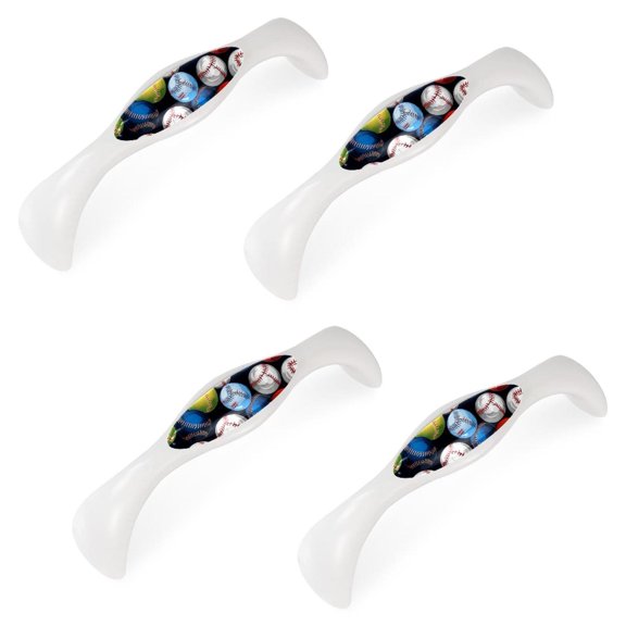 4 Pack Kitchen Cabinet Knobs Drawer Dresser Knobs Drawer Pulls Door Knobs Dresser Drawer Handles Knobs for Dresser Drawers, (Baseball)