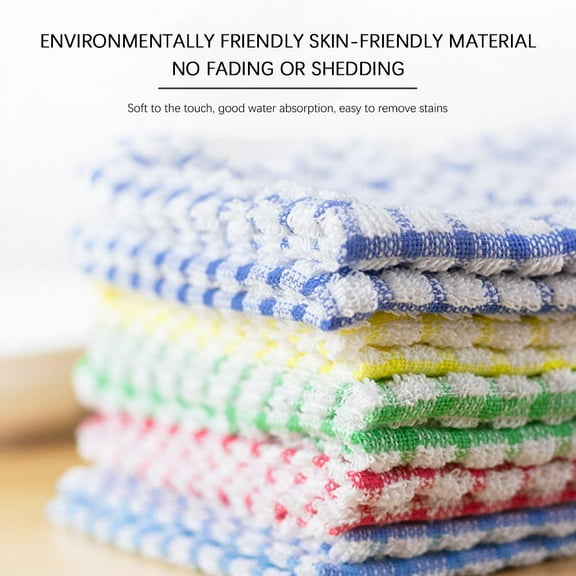4 Pack Kitchen Dish Cloths Absorbent Cotton Dish Towels for Washing and Drying Dishes