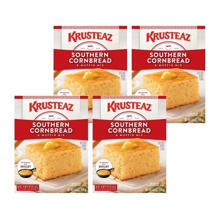 (4-Pack) Krusteaz Southern Cornbread and Muffin Mix, 12 oz