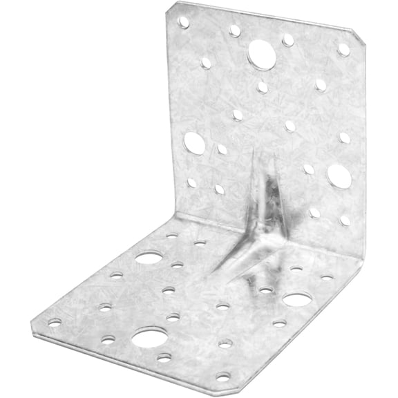 4 Pack L Right Angle Bracket, 4" x 3-1/2" x 4" 90 Degree Reinforcing Rib Corner Braces, Galvanized Steel Connector for Wood