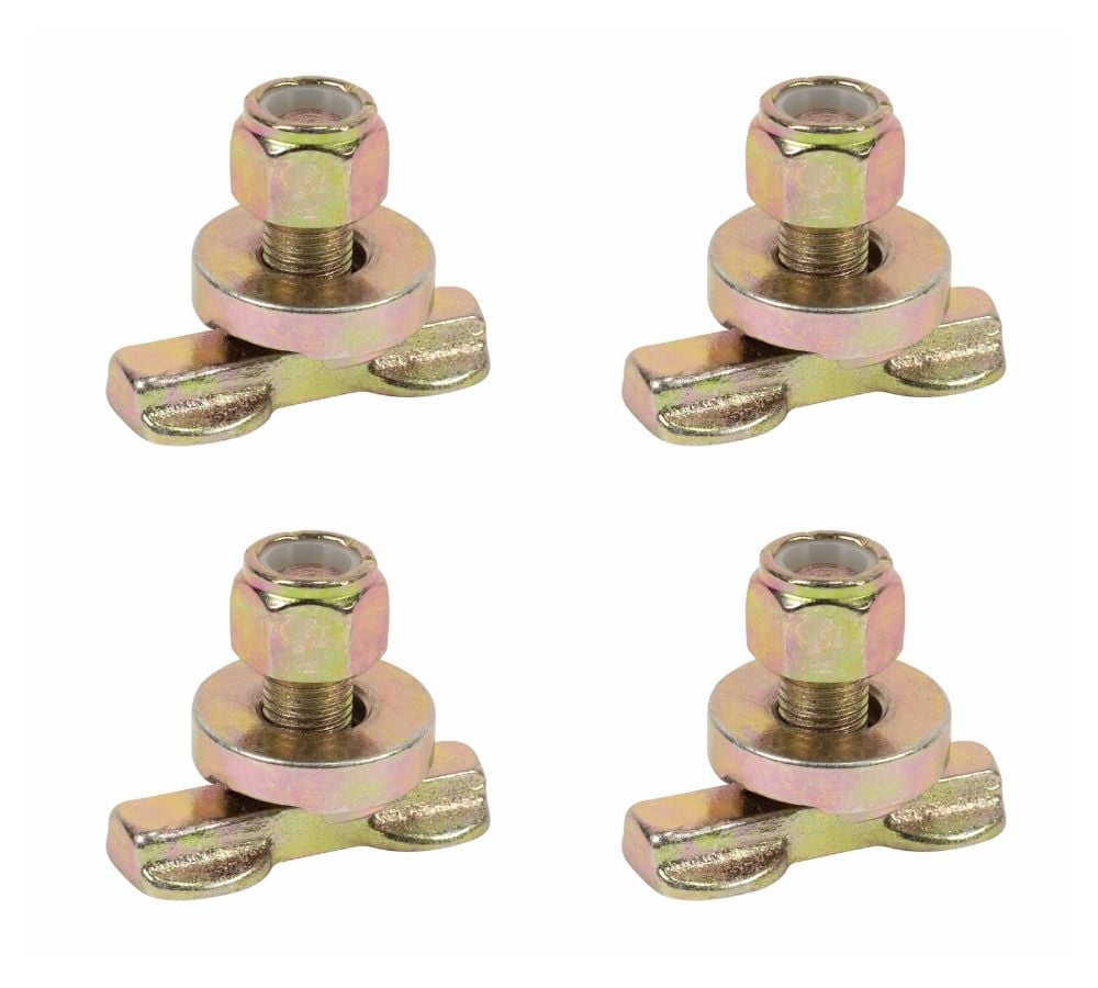 4 Pack L Track Double Lug Threaded Stud Fitting Heavy Duty LTrack