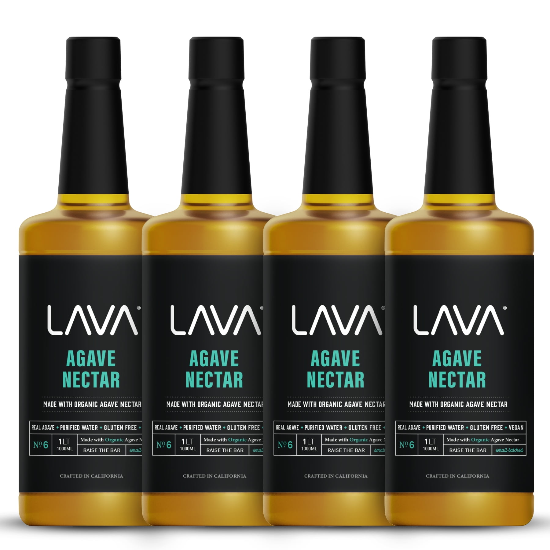4-Pack) LAVA Premium Light Agave Nectar for Cocktails made with Raw Blue  Organic Agave 33.8oz (1000ml). Natural sweetener, Non-GMO, Vegan, Gluten  Free. Perfect for Margaritas, Tequila, or Mezcal - Walmart.com