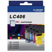 4 Pack LC406 Ink Cartridges Compatible for Brother LC406 Ink Cartridges MFC-J4335DW Printer