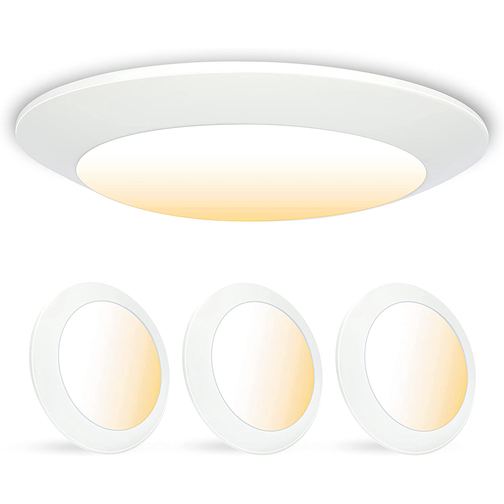 4 Pack LED Flush Mount Ceiling Light Dimmable 11 Inch - 3000K 4000K 5000K 3 Color Temperature Selectable, 20W, Bright 2000LM, 120V, Round Ultra Thin LED Light Ceiling, ETL