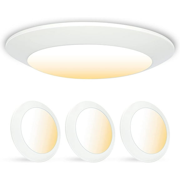 4 Pack LED Flush Mount Ceiling Light Dimmable 11 Inch - 3000K 4000K 5000K 3 Color Temperature Selectable, 20W, Bright 2000LM, 120V, Round Ultra Thin LED Light Ceiling, ETL