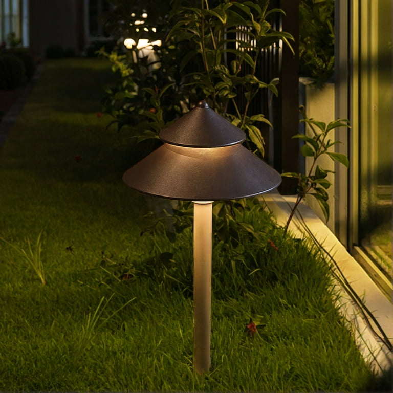 4 Pack LED Landscape Lights LED Pathway Lighting 12 24V AC DC Low Voltage Warm White