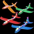 thumbnail image 1 of 4 Pack LED Light Airplane Toys-17.5" Large Throwing Foam Plane Outdoor Flying Toys for Kids-Flying Toys Gift for Boys Girls 3 4 5 6 7 8 9 Years Old, 1 of 6