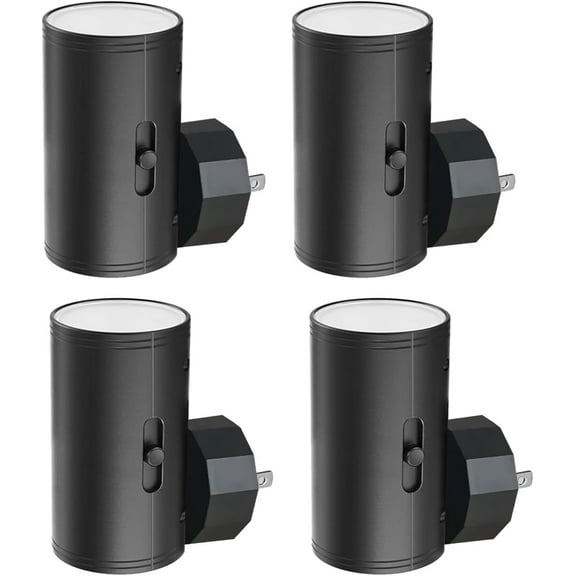 4 Pack LED Night Light, Plug Into Wall, Dusk to Sensor, Soft White 3000K,Uplight & Downlight, for Bedroom, Stairway, Hallway,Bathroom Dimmable