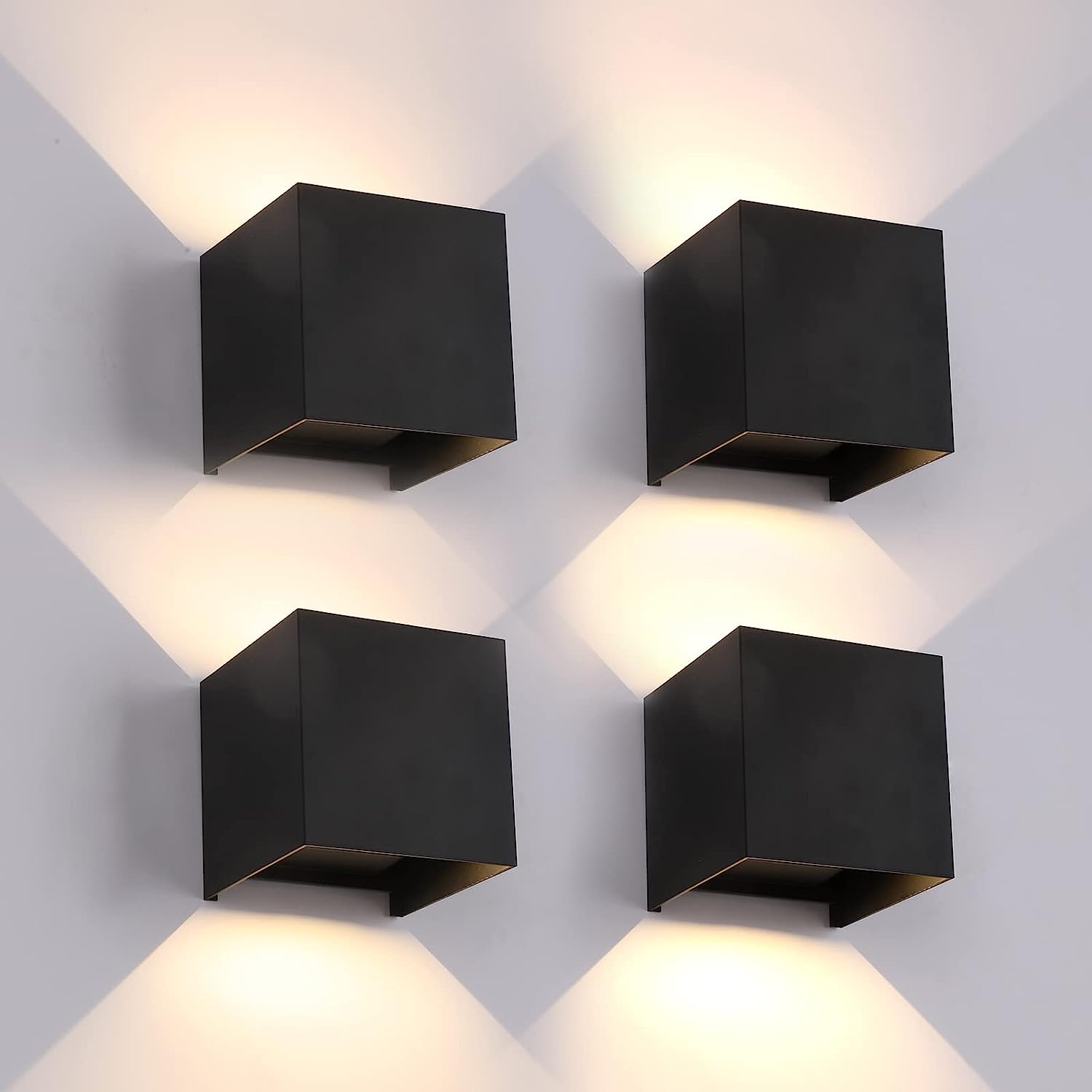 4 Pack LED Outdoor Wall Lights Exterior/Interior Up and Down Lights ...