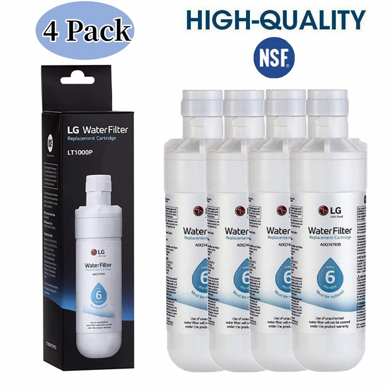 4 Pack LG LT1000P* Replacement Refrigerator Water Filter,Fit for LG