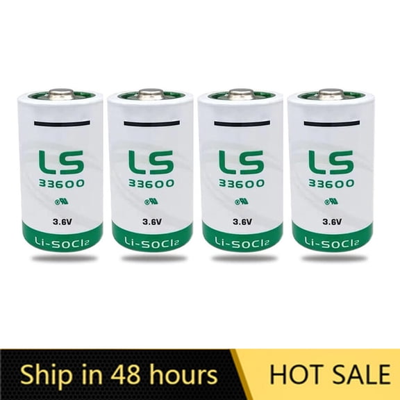(4-Pack) LS33600 D Size 3.6V Lithium Thionyl Chloride Battery 17000mAh LS 33600 Brand New