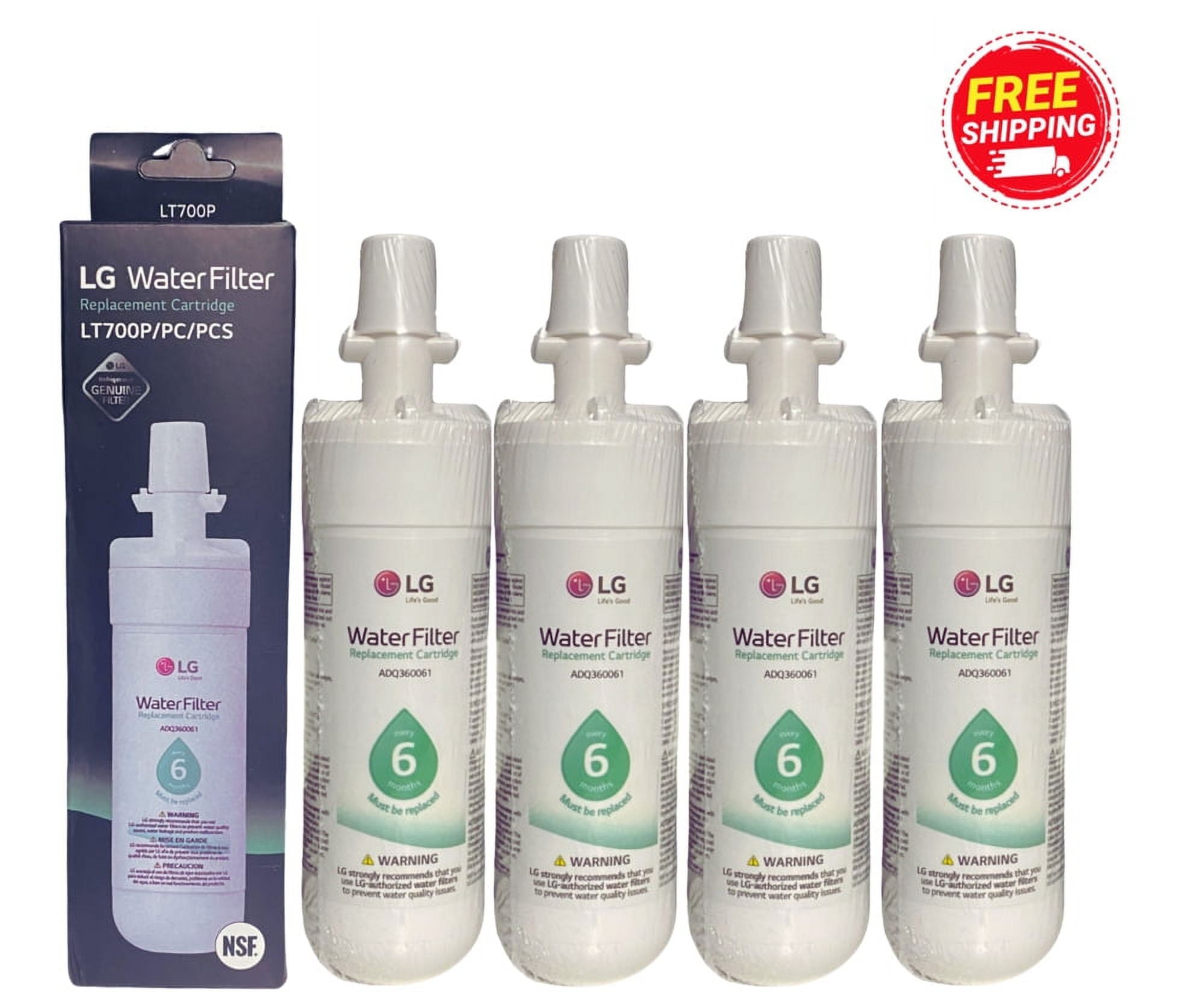 4 Pack LT700P Replacement Refrigerator Water Filter Fits ADQ36006101 46