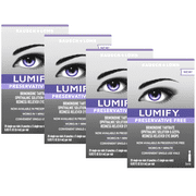 4 Pack - LUMIFY Redness Reliever Preservative Free Eye Drops, 20 Single Use Vials, Fast Acting, First & Only PF Drop For Whiter & Brighter Looking Eyes, Relieves Red Eyes, Works in 1 Min, Lasts Up To