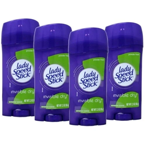 4 Pack Lady Speed Stick Antiperspirant Invisible Powder Fresh 2.3Oz Each