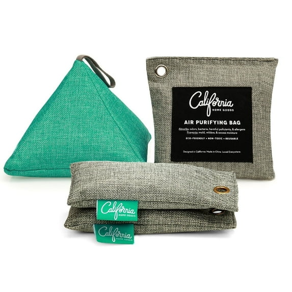 4 Pack - Large Charcoal Deodorizer Odor Neutralizer Home Pack - Home and Car Freshener Bags 1 x 400g, 1 x 200g, 2 x 50g, 100% Natural Chemical-Free, Naturally Activated Bamboo Air Purifying Bag