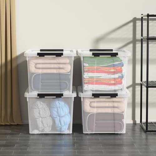 50qt Storage Containers Sterilite 50 Gallon Plastic Stacker Tote