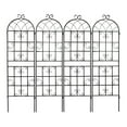 thumbnail image 1 of 4 Pack Large Garden Trellis 71" H x 19.7" W Heavy Duty Rustproof Black Iron Plant Trellis for Potted Plant Support Metal Climbing Rose Trellis Vine Vegetable Cucumber, 1 of 10