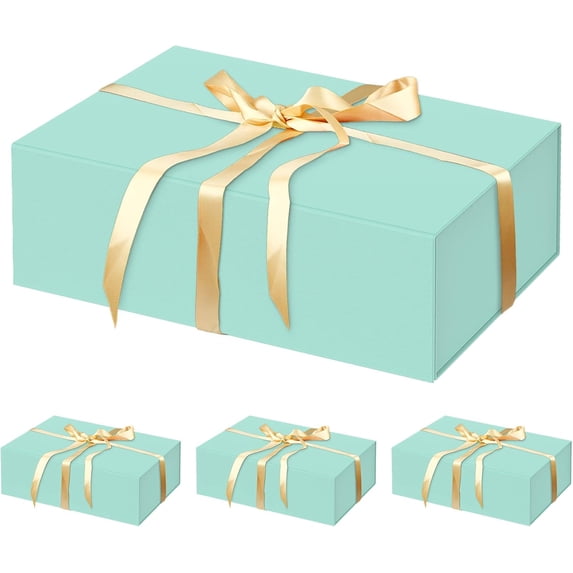 4 Pack Large Luxury Gift Boxes with Lids 13.8x9x4.3 Inches, Magnetic ...