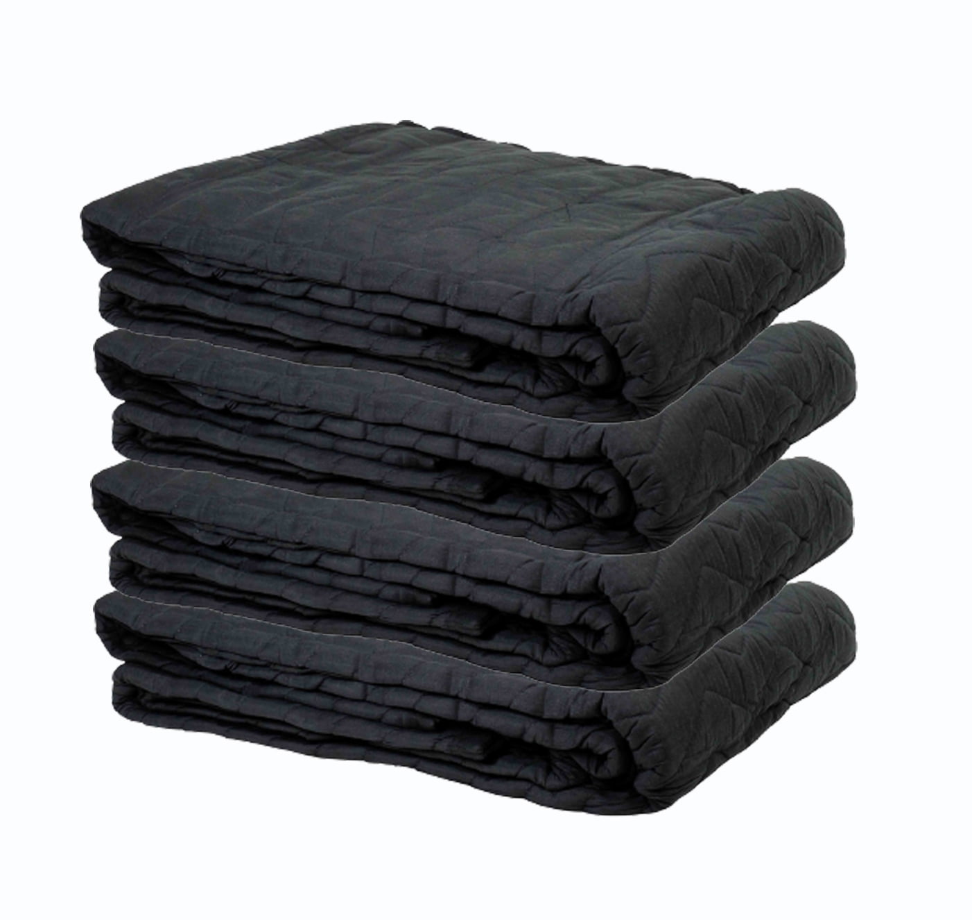 4 Pack Large Sound Blanket 96" x 80" Black Sound Dampening Blanket