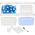 thumbnail image 1 of 4 Pack Laundry Pods Container and Dryer Sheet Holder, Detergent Powder Container with Lids &Labels & Scoop for Laundry Room Organization, Laundry Storage for Powder, Pods, Scent Booster Beads, 1 of 5