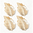 thumbnail image 1 of 4 Pack LeafâShaped Placemats, Hollow Cut Decorative Round Table Mats, HeatâResistant Reusable Place Mats for Dining Table Holiday Party Decor, 1 of 5