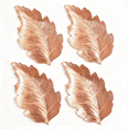 thumbnail image 1 of 4 Pack LeafâShaped Placemats, Hollow Cut Decorative Round Table Mats, HeatâResistant Reusable Place Mats for Dining Table Holiday Party Decor, 1 of 5