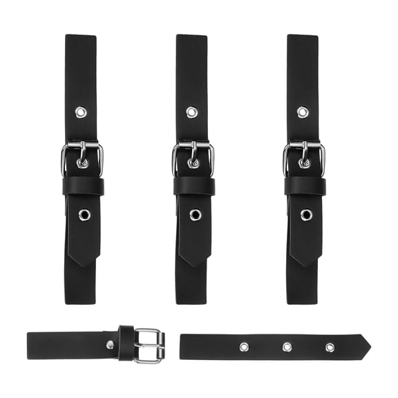 4 Pack Leather Snap Buckle Lock, 5.6"-7.7" Long Sew on Toggle Closure Buckle Alloy Leather Clasp Fasteners Replacement Snap Toggle for Cloak DIY Craft Sewing, Black/Silver